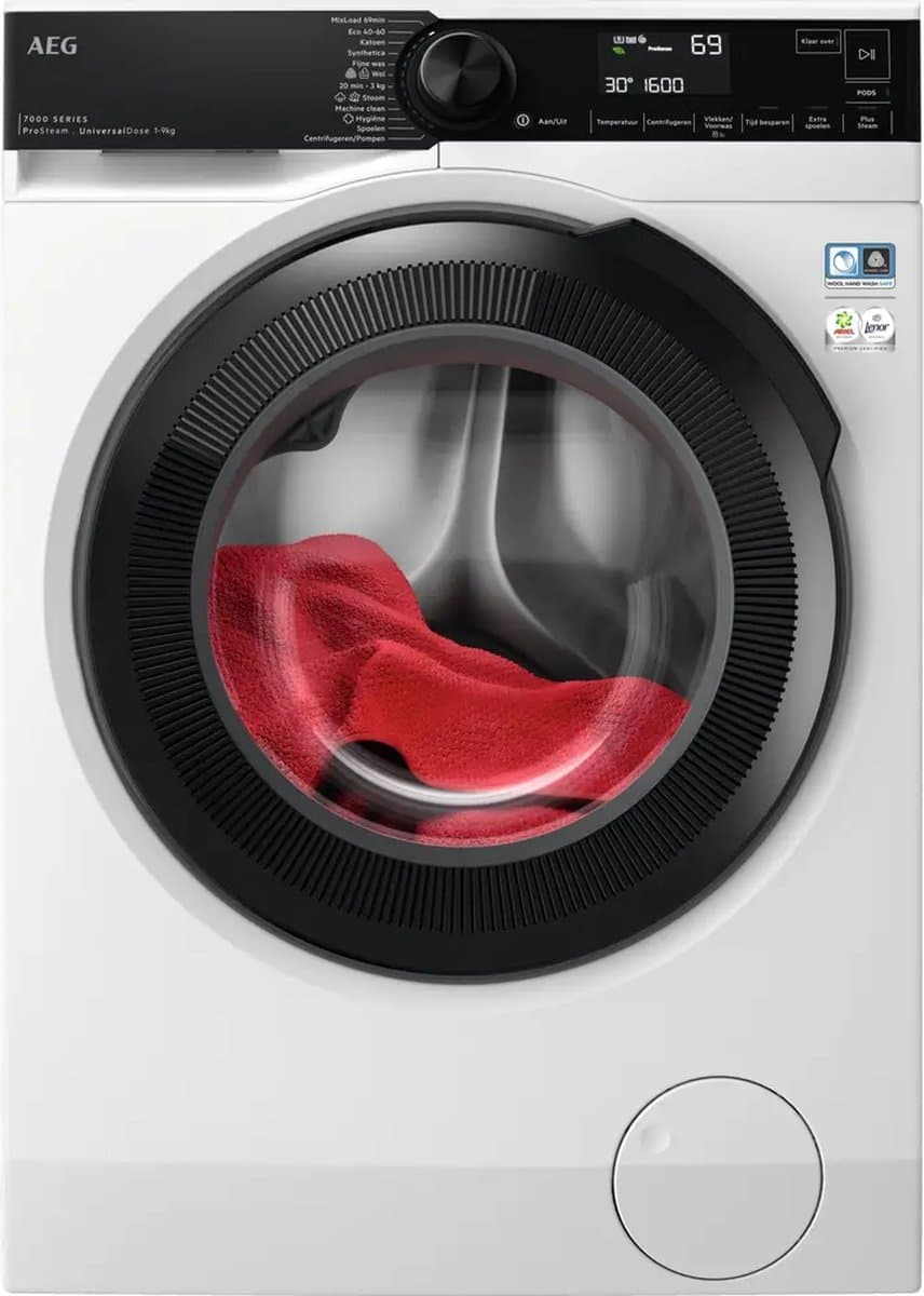 AEG LR7696UD4 ProSteam - Wasmachine Voorlader - 9 kg - 1600 rpm - 76 dB — afbeelding 1