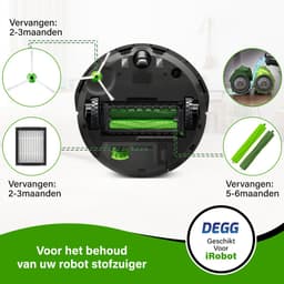 DEGG® - Onderhoudsset XL - Geschikt voor iRobot Roomba - i7 i7+ i1 i1+ i3 i3+ i4 i4+ i5 i5+ i6 i6+ i8 i8+ e5 e6 e7 - Geschikt voor iRobot Roomba Onderdelen - 4x Roller, 10x Hepa filter, 10x Spinner (zijborstel) - DUBBEL JAARPAKKET — thumbnail 5
