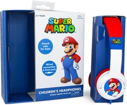 Super Mario - kinderkoptelefoon met volumebegrenzing - verstelbaar - comfortabel (wit/rood) — thumbnail 7