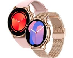 Cinturio Elegance Smartwatch voor dames - Twee bandjes goud en roze!