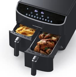 GOURMETmaxx Airfryer met Dubbele Kamer 2x3,5 L Zwart met Touchdisplay en Timer Energiezuinig Frituren 10 Programma’s 2400 W — thumbnail 6
