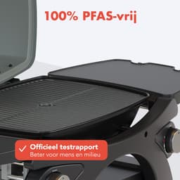 KitchenBrothers Gas BBQ - Tafelmodel Barbecue - Tafelbarbecue - PFAS Vrij - Anti-aanbaklaag - 37x48 cm Grilloppervlak - Zwart — thumbnail 3