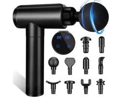 Massage gun diep-weefsel stille-percussie spier-rug nek-hoofd schouder lichaamshamer massageapparaat voor atleten pijnverlichting met 30 snelheden zwart massage gun