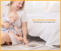 Frummel Fotolijst Baby (33 x 18 cm) - Klei Afdruk (Gipsafdruk baby) - Beter dan gips afdruk - Hand Voet Afdruk - Kraamcadeau Meisje / Kraamcadeau Jongen — thumbnail 4