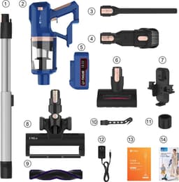 SteeFly® Steelstofzuiger INSE - Steelstofzuiger - Stofzuiger - Stofzuiger zonder zak - Blauw — thumbnail 5