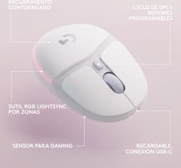 Logitech G705 Aurora - Draadloze Gaming Muis - Bluetooth - Wit — thumbnail 5