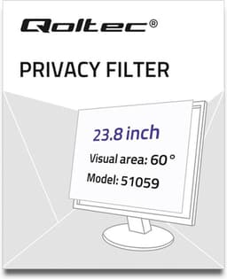 Qoltec Privacyfilter Voor Computermonitor 238 Inch 16 9 Gdpr Anti-Spionage — thumbnail 2