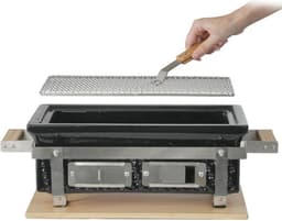 Buitenkado Hibachi Tafelgrill - compacte buitenbarbecue - rechthoekig - Keramische Japanese tafelgrill - houtskool - 2 t/m 6 personen — thumbnail 5