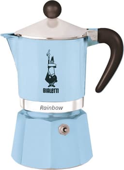 Bialetti Rainbow Azzurro 3 Kops – Espressopot – Lichtblauw – Aluminium – 130 ml — thumbnail 1