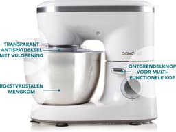 DOMO DO9175KR - Keukenmachine PUUR - 4L - Wit — thumbnail 3