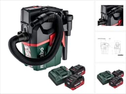 Metabo AS 18 L PC Compact accustofzuiger 18 V 6 l IPX4 stofklasse L nat en droog + 2x accu 5,5 Ah + oplader — thumbnail 1