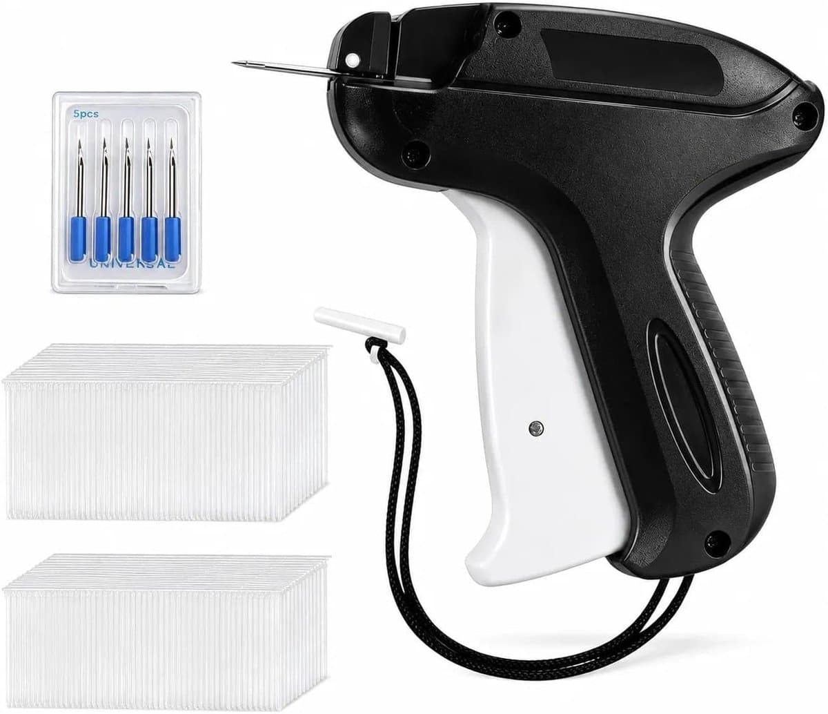 ilauke Clothing Tagging Gun, Tag Gun for Clothing, Standard Kimble Gun with 2000 Plastic Tag Fasteners & 5 Replacement - ShopVlot — afbeelding 1