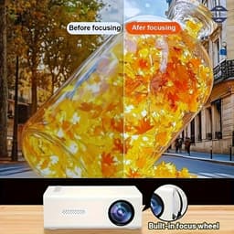 Mini Beamer – 1080P Ondersteuning – 500 ANSI Lumen – 80 Inch Projectie – USB – Compact en Draagbaar — thumbnail 3