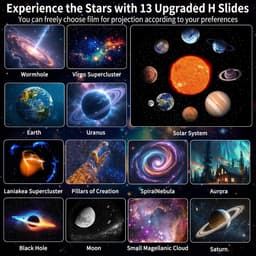 Sterrenhemel Projector, 13-In-1 Galaxy Projector, Led-Sterrenhemel Met Timer, Plafondprojector 360° Rotatie, Kamerplanetarium Voor Kinderen En Volwassenen, Cadeau, Wit — thumbnail 3