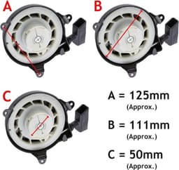 Trekkoord Starter - Terugslag Starter - Motor Grasmaaier Starten - Eenvoudige Installatie - 125mm 111mm 50mm — thumbnail 3