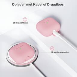Studio Air Hoesje geschikt voor Airpods 5 - Roze - Schokbestendige Siliconen Case — thumbnail 4