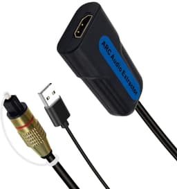 HDMI ARC-audio-extractor - 192 kHz/24 bit - HDMI high-definition audio-converter - Optische Toslink SPDIF-uitgang - Zwart - 67*35*15 mm - Kabellengte 150 cm - Geschikt voor HDTV's - ARC/EARCTV naar optische soundbar - Home cinema — thumbnail 3
