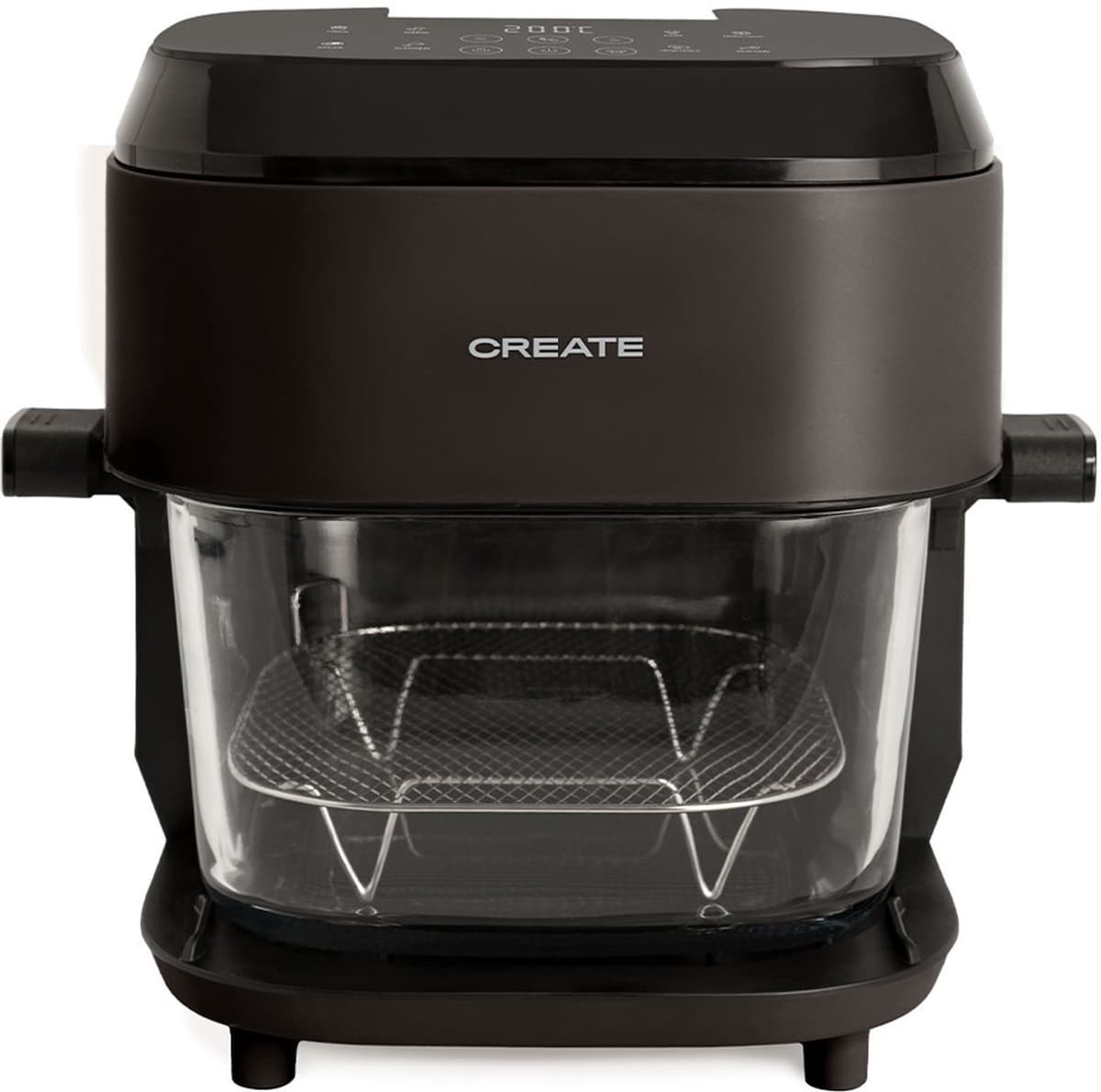 CREATE - Glazen heteluchtfriteuse van 6 L met vernevelingsfunctie - Zwart - AIR FRYER STUDIO CRYSTAL LARGE — afbeelding 1