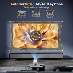 Lamor Mini Beamer - Beamers - Thuisbioscoop - Projector - HD-resolutie van 1280 x 720 - 40 tot 130 inch - 4K - 300 ANSI-lumen — thumbnail 5