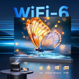 Projector – 4K ondersteuning – Full HD 1080p – WiFi 6 – Bluetooth 5.2 – Autofocus – Draaibaar — thumbnail 2