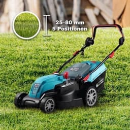 Elektrische Grasmaaier – Elektrische Maaier – Benzinevrije Grasmaaier – Tuinmaaier – Mulchmaaier – 1800 W Motor – 42 cm Maaibreedte — thumbnail 1