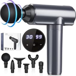 Massagepistool - Spierstimulator - Ondersteuning bij spierherstel - 30 snelheden - 6 opzetstukken - Zwart — thumbnail 1