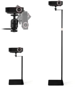 Beamer standaard, 360° draaibaar, in hoogte verstelbaar 40-160 cm, 1/4-inch draadmontage, projector standaard van hoogwaardig koolstofstaal voor presentaties, thuisbioscoop, kantoor – Draagvermogen — thumbnail 1