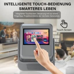 Beamer Smart Met Touchscreen - 1100 ANSI Lumen - Native 1080p Full HD - Grijs - Voor Thuisbioscoop En Outdoor — thumbnail 5