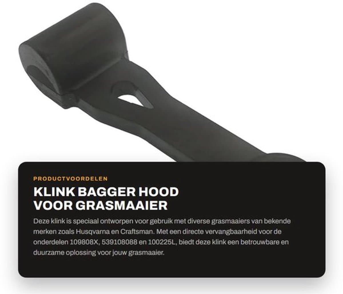 Dailygoods- Baggerkap Vervangt 109808x - Montage voor Husqvarna - Craftsman - AYP — afbeelding 1