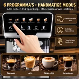 DayeLabel Koffiemachine – Koffiezetapparaat - Volautomatische Espressomachine - Cappuccino - Latte Macchiato – Melkopschuimer — thumbnail 5