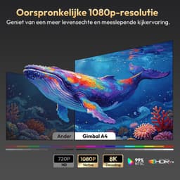 XGODY Smart Beamer - Android 14 - 1080P - 700 ANSI - WiFi 6 & BT 5.4 — thumbnail 2