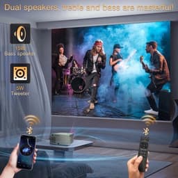Everycom - RD829 - Beamer - Projector Beamer - Mini Meamer - 1920x1080dpi - Automatische focus - 5G - met WiFi - 12000lumens — thumbnail 5