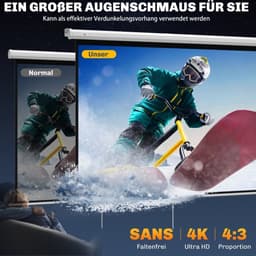 COVREO Beamerdoek 84 inch 4:3 wit, kunststof met hoogteverstelling — thumbnail 4