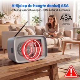 MEDION DAB+ radio met Bluetooth DRE-1 (DAB Plus, FM-radio, druppelbescherming, telescoopantenne, wekker, sluimerfunctie, instelbare display-dimmer, ASA-noodwaarschuwingssysteem), grijs — thumbnail 5