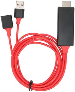 SnelShoppen - HDTV Kabeladapter 1080p HD Multimedia Interface voor TV, Monitor en Projector - Rood - Ideaal voor Films, Gaming en Presentaties — thumbnail 1
