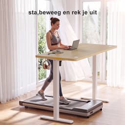 Devoko Elektrisch Hoogteverstelbaar Bureau - Zit-Sta Bureau 100x60 cm - Digitaal Display met 2 Geheugenstanden en Zitherinnering - Wit/Beige — thumbnail 3