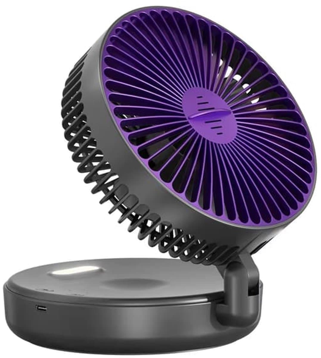 Opvouwbare ventilator Geschikt voor verlichting (4800 mAh), wandmontage, draagbaar, stil, bureauventilator Geschikt voor studenten/kantoren — afbeelding 1