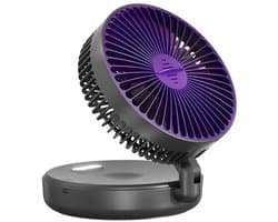Opvouwbare ventilator Geschikt voor verlichting (4800 mAh), wandmontage, draagbaar, stil, bureauventilator Geschikt voor studenten/kantoren