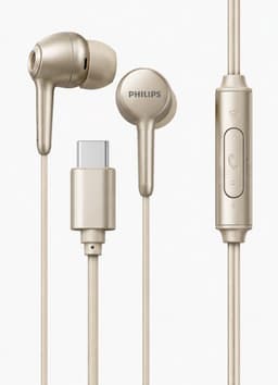 Philips TAE1159D/10 Oordopjes met Microfoon – USB-C – Bedraad In-Ear – Clear Sound – Goud — thumbnail 1