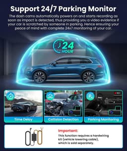 SnelShoppen - Dashcam Auto 2K + 1080p Met 360 Graden Bescherming, Ultranachtzicht, 5 GHz Wifi App-besturing, GPS, WDR, G-sensor, Loop-opname, Max. 256 — thumbnail 1