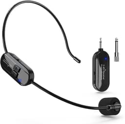 SnelShoppen - Draadloze Microfoon Headset 2,4 G met 50 m Bereik, Oplaadbare Hoofdbeugel Microfoon voor Luidspreker, Reisleider, Fitness en Dansleraar — thumbnail 1