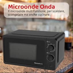 Magnetron met Grill - Oven Magnetronoven - Snel Eten Opwarmen - Geïntegreerde Grillfunctie - 20 Liter - Zwart — thumbnail 3
