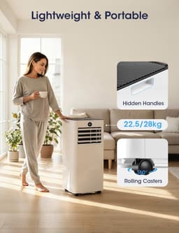 Mobiele Airconditioner - Airco Klimaatregelaar - Ruimte Koelen - 3-in-1 Functie - 9000 BTU - Wit — thumbnail 5