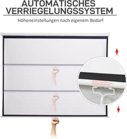 COVREO Projectiescherm 203 x 152 cm wit, 100 inch handmatig voor thuis — thumbnail 2