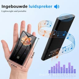 Fokelyi MP3 Speler MP4 - 32GB Ingebouwd Geheugen -Inclusief Bedrade Oordopjes- 2.4 Inch Scherm -Muziekspeler- Tot 128GB SD Kaart - Bluetooth - Inclusief Bedrade Oordopjes - Draagbaar Speler — thumbnail 3
