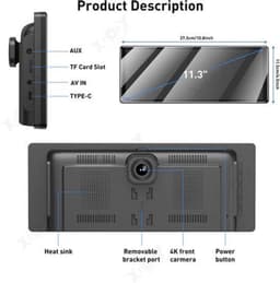 Navigatiesysteem Auto - Dashcam voor auto - GPS Navigatie - Draadloze - 4K DVR - Bluetooth Audio - ADAS Systeem - 11,3" - Achteruitrijcamera - 64TF — thumbnail 5