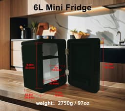 Mini Koelkast 4L - 6 Blikjes - Compact en Stil - LED Verlichting - Geschikt voor Skincare, Drankjes en Snacks — thumbnail 4