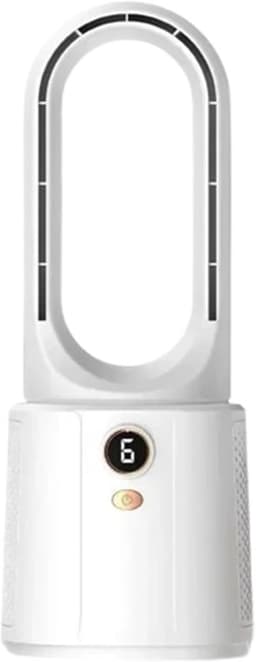 Bladloze vernevelingsventilator, USB-voeding, stille werking, geschikt voor kantoren, slaapkamers, nachtlampjes en kamperen. Draagbare elektrische luchtbevochtiger met comfortabele en gelijkmatige luchtstroom (wit, geen nevel). — thumbnail 1