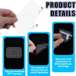 SnelShoppen - Pack van 6 Windscreen Sticker Shield - Electrostatic Stickers voor Dashcam - Eenvoudig te Installeren - Voorkom Krassen en Vallen - Duur — thumbnail 2