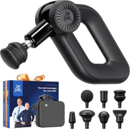 SnelShoppen - Professioneel Massagepistool D6 Pro met 16mm Amplitude, 7 Vervangbare Massagekoppen en OLED Scherm voor Diepe Weefsel Spiermassage en Sp — thumbnail 1